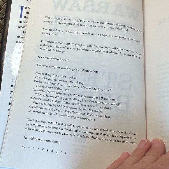Author Signed Edition- “The Warsaw Protocol” Hardback Book - Picture 8 of 15